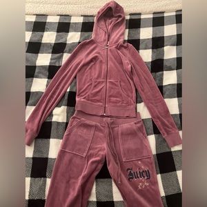 Juicy Couture Pink Velvet Tracksuit set